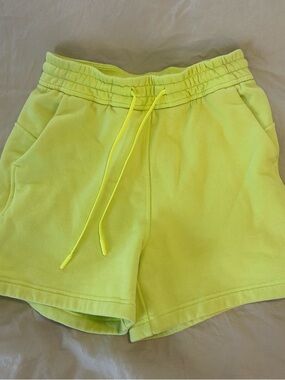 lululemon athletica Neon Lime Drawstring Lounge Shorts